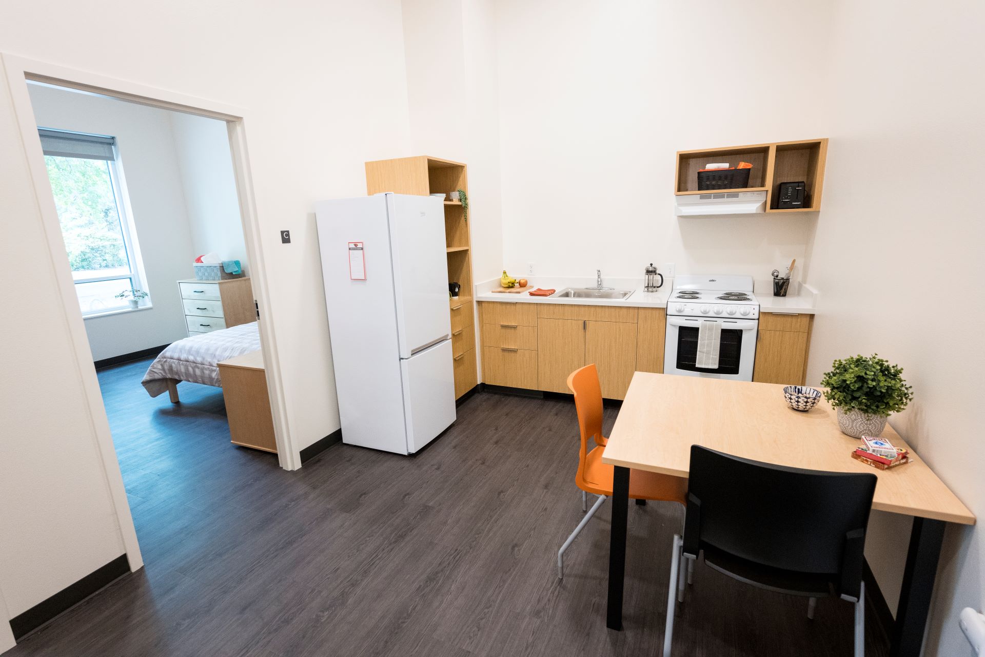 Two-bedroom kitchen area