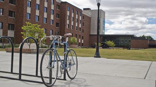 Bicycle outside Tebeau Hall