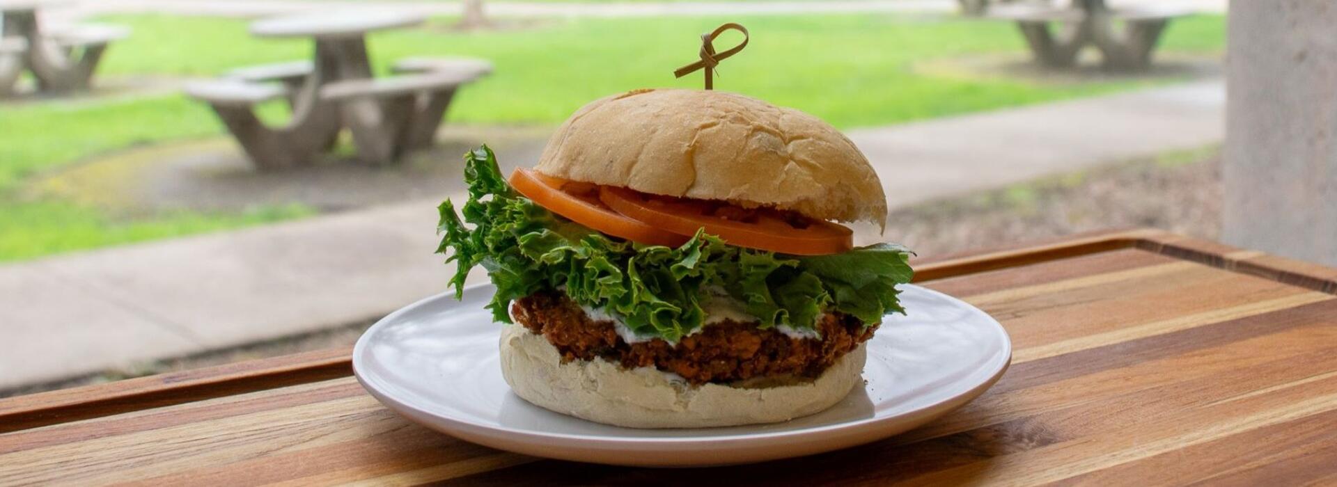 Falafel burger.