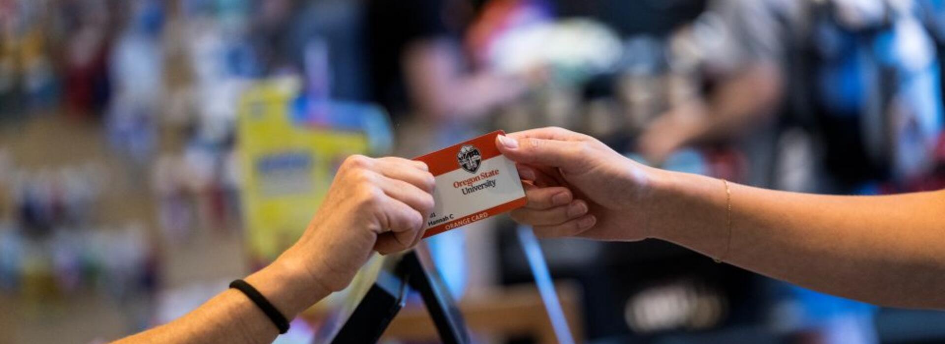 Paying with a dining card