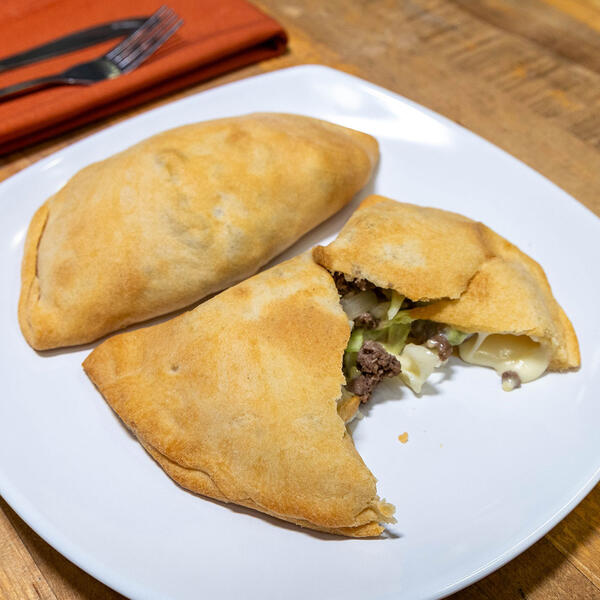 a Berox hand pie filled with savory ingredients